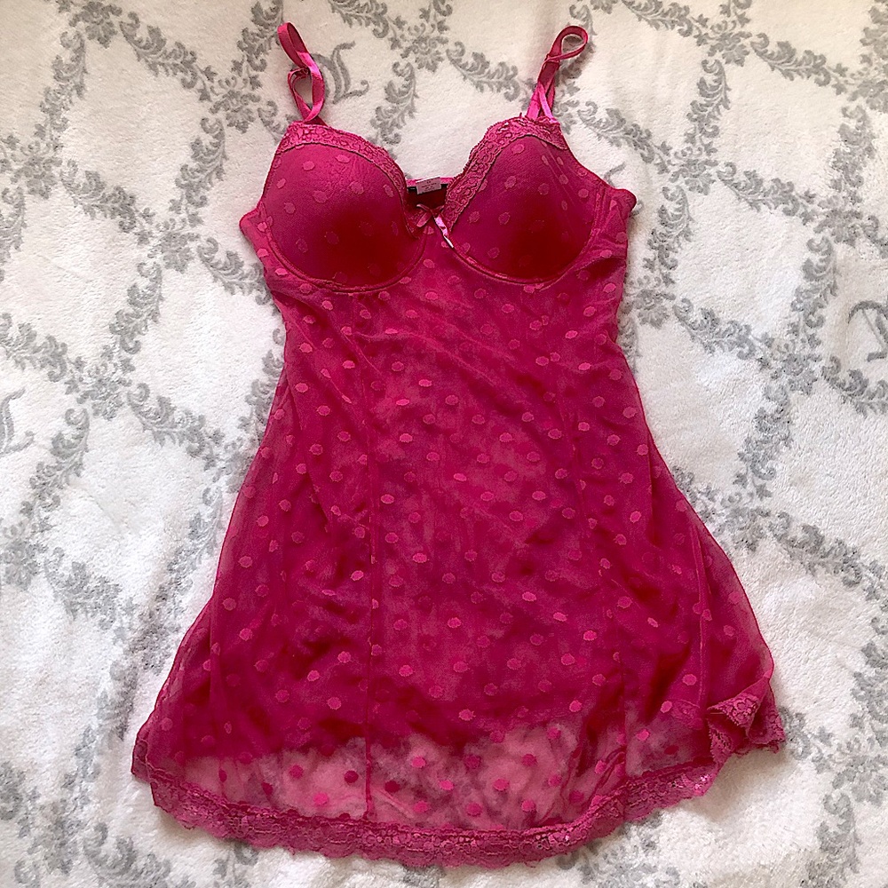 RAMPAGE Pink Polka Dot Lingerie